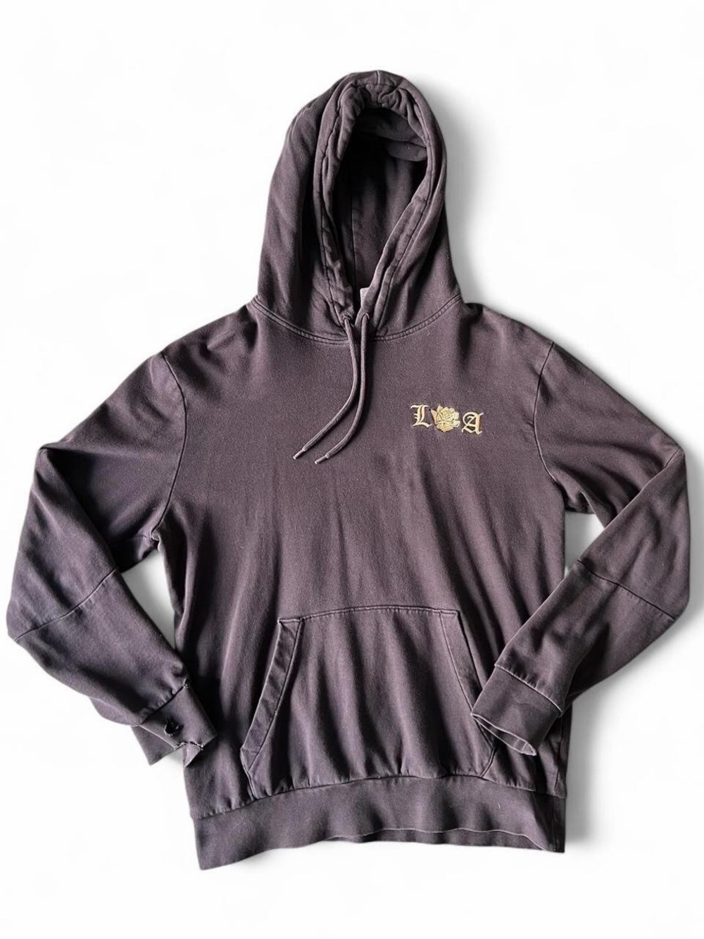 H&M Men's Plum Hoodie with Gold Crest